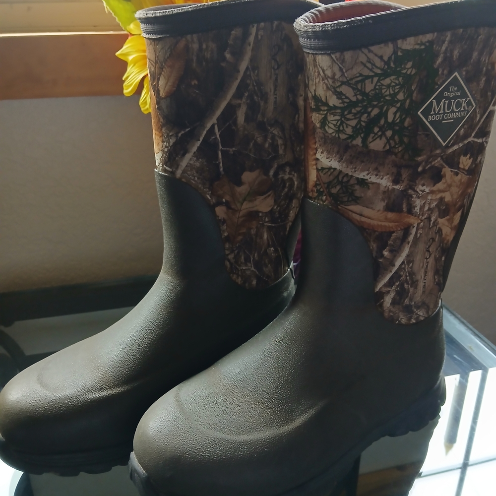 Muck Kids' Camo Boots - Brown and Green